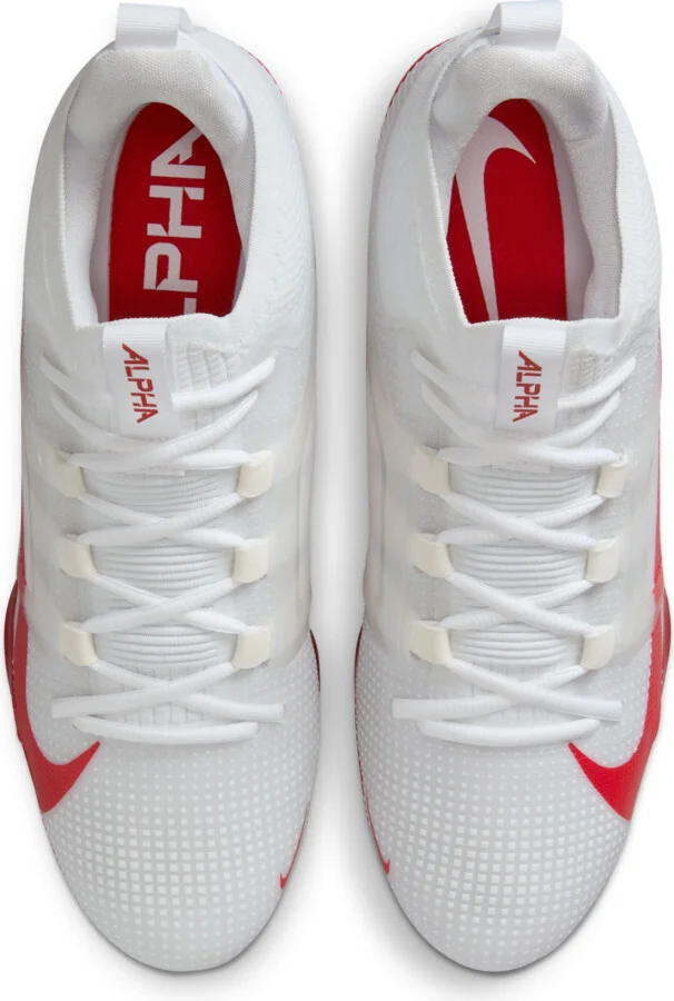 Nike Men's Alpha Menace 4 Elite Football Cleats in White | FD7036-102 - Image 4
