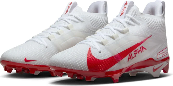 Nike Men's Alpha Menace 4 Elite Football Cleats in White | FD7036-102 - Image 5