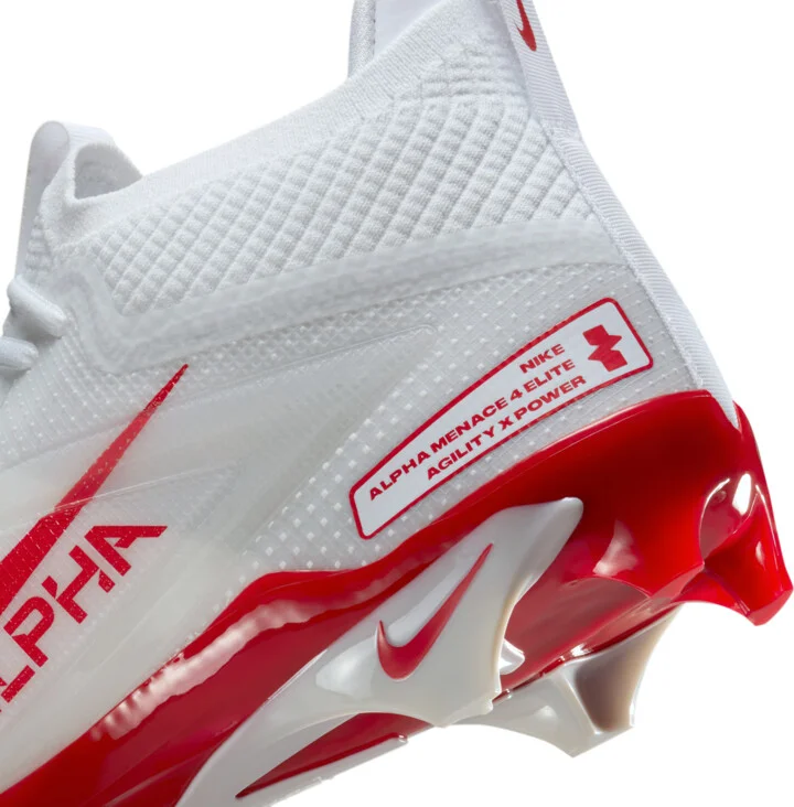 Nike Men's Alpha Menace 4 Elite Football Cleats in White | FD7036-102 - Image 9