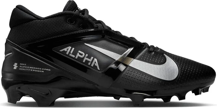 Nike Men's Alpha Menace 4 Pro Football Cleats in Black | FD7037-002 - Image 3