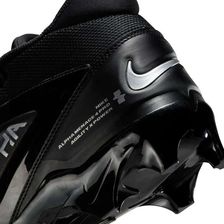 Nike Men's Alpha Menace 4 Pro Football Cleats in Black | FD7037-002 - Image 9