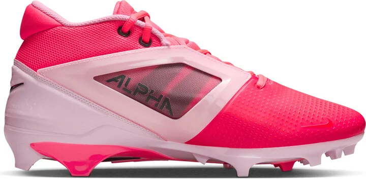 Nike Men's Alpha Menace 4 Pro Football Cleats in Pink | HJ4568-600 - Image 3