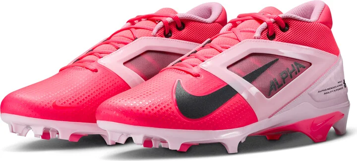 Nike Men's Alpha Menace 4 Pro Football Cleats in Pink | HJ4568-600 - Image 5