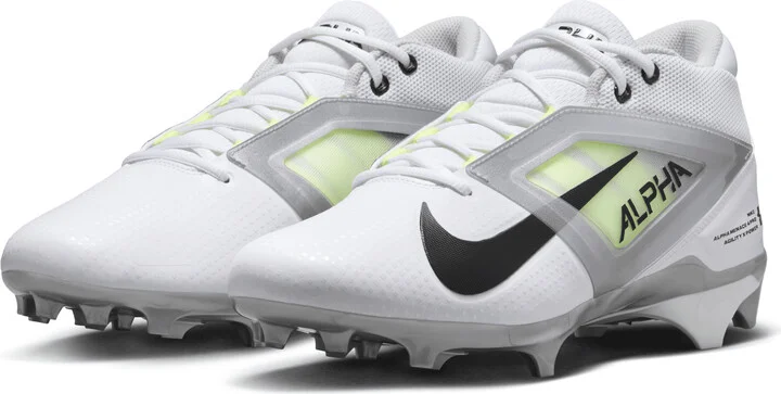 Nike Men's Alpha Menace 4 Pro Football Cleats in White | FD7037-100 - Image 5