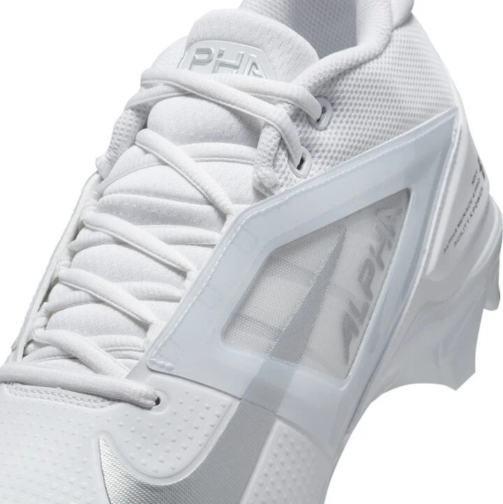 Nike Men's Alpha Menace 4 Pro Football Cleats in White | FD7037-101 - Image 7