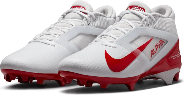 Nike Men's Alpha Menace 4 Pro Football Cleats in White | FD7037-102 - Image 5