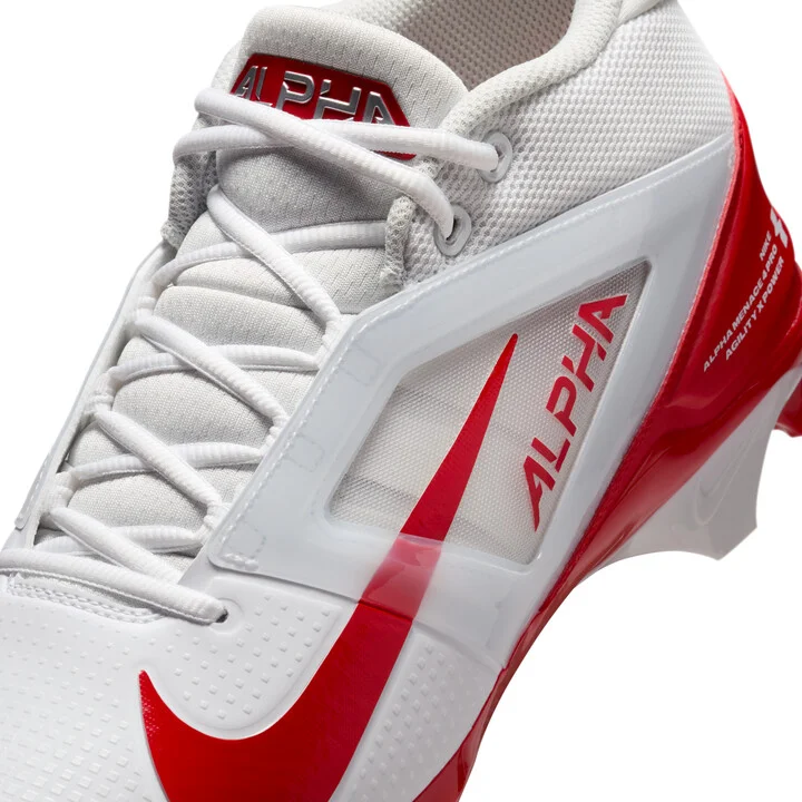 Nike Men's Alpha Menace 4 Pro Football Cleats in White | FD7037-102 - Image 8