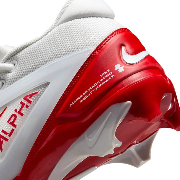 Nike Men's Alpha Menace 4 Pro Football Cleats in White | FD7037-102 - Image 9