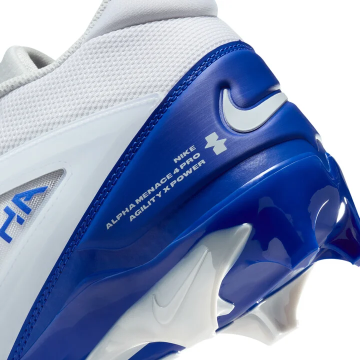 Nike Men's Alpha Menace 4 Pro Football Cleats in White | FD7037-103 - Image 9