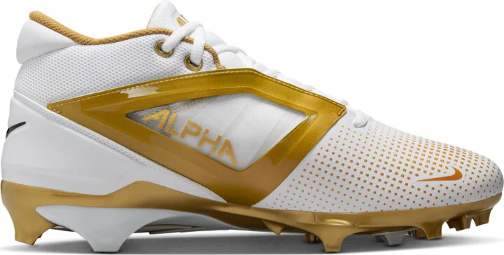 Nike Men's Alpha Menace 4 Pro Football Cleats in White | FD7037-105 - Image 3
