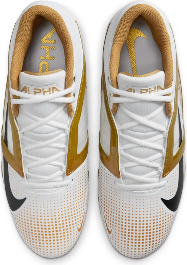 Nike Men's Alpha Menace 4 Pro Football Cleats in White | FD7037-105 - Image 4