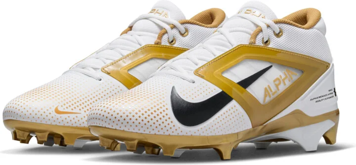 Nike Men's Alpha Menace 4 Pro Football Cleats in White | FD7037-105 - Image 5