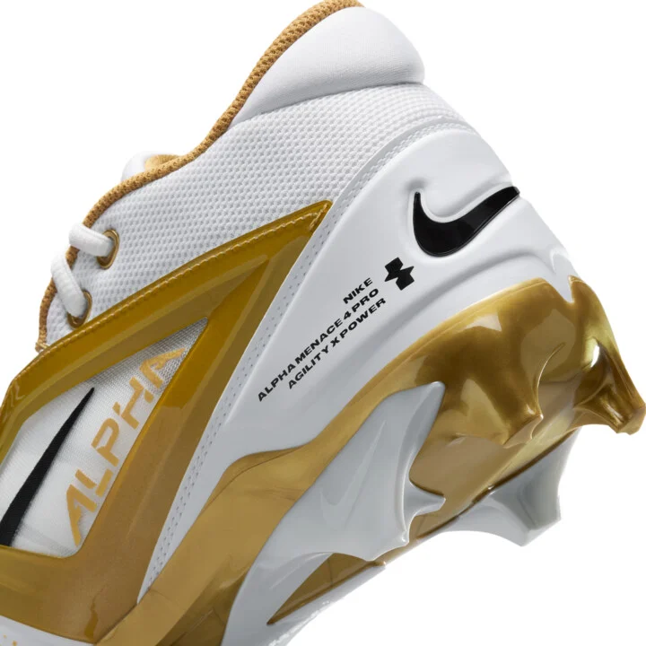 Nike Men's Alpha Menace 4 Pro Football Cleats in White | FD7037-105 - Image 9