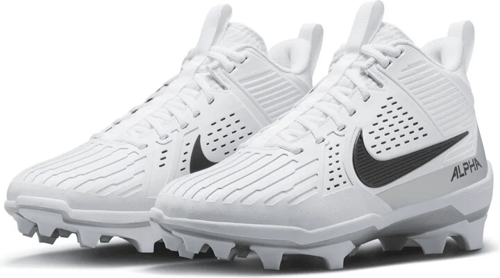 Nike Men's Alpha Menace Strong Football Cleats in White | II5139-100 - Image 5