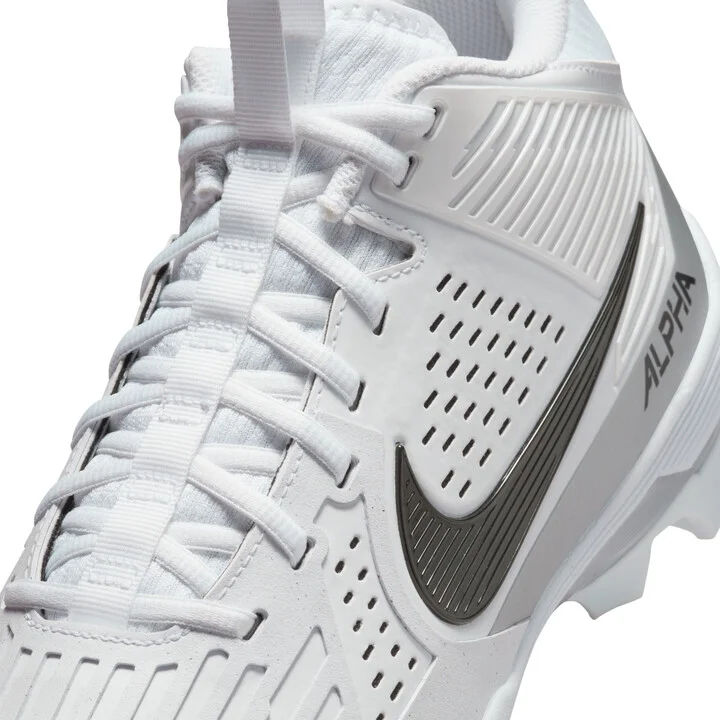 Nike Men's Alpha Menace Strong Football Cleats in White | II5139-100 - Image 8