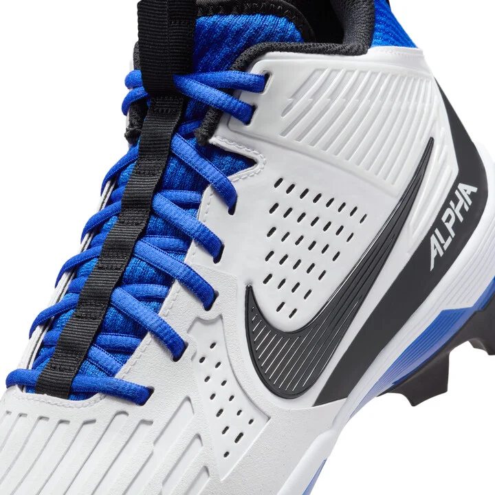 Nike Men's Alpha Menace Strong Football Cleats in White | II5139-101 - Image 8