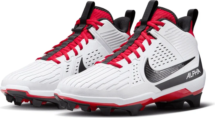 Nike Men's Alpha Menace Strong Football Cleats in White | II5139-102 - Image 5