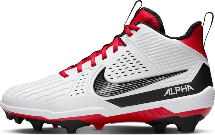 Nike Men's Alpha Menace Strong Football Cleats in White | II5139-102