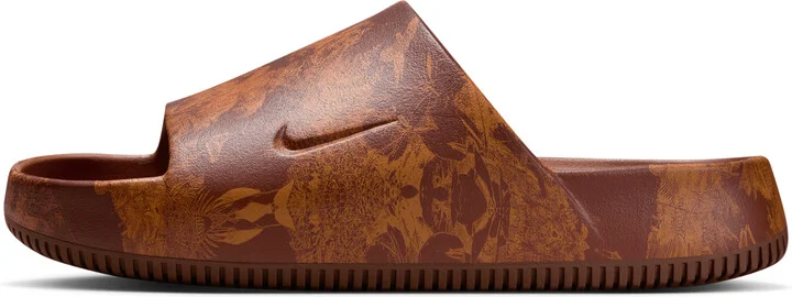 Nike Men's Calm Printed Slides in Brown | HQ1125-200 - Image 2