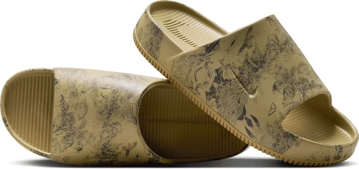 Nike Men's Calm Printed Slides in Brown | HQ1125-201