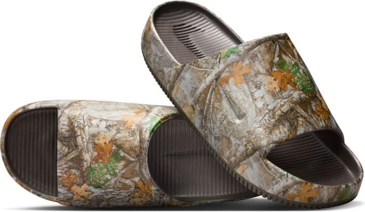 Nike Men's Calm RealTree Slides in Brown | IB2885-200