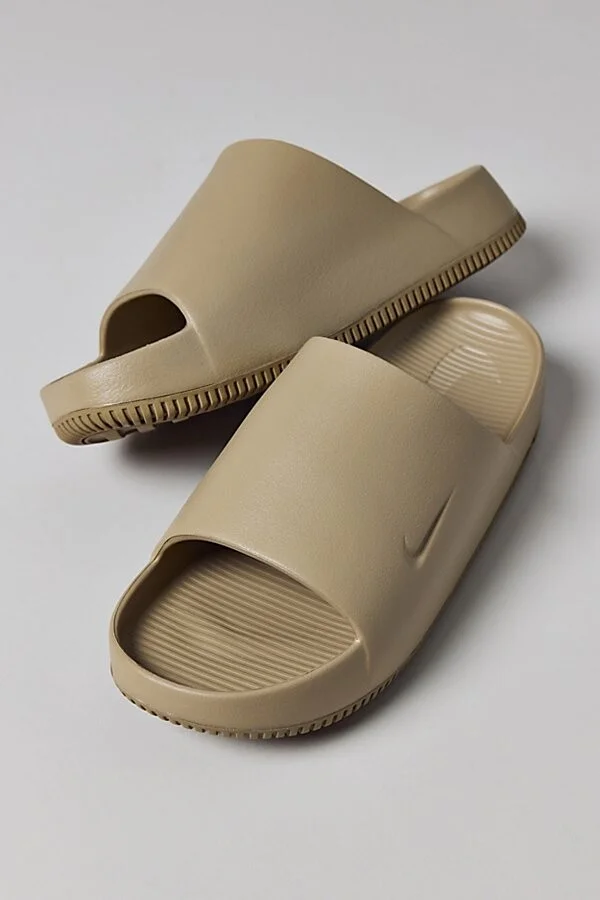 Nike Men's Calm Slide Sandal in Khaki/Khaki - Image 4