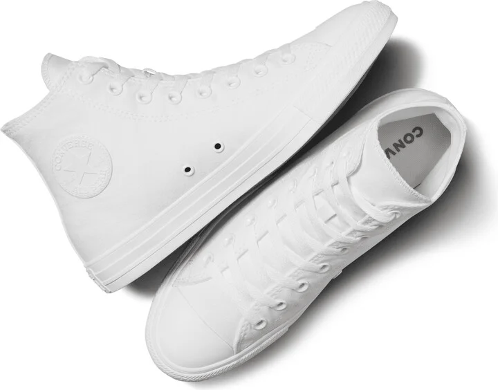 Nike Men's Chuck Taylor All Star Canvas Shoes in White | 1U646F-137 - Image 4