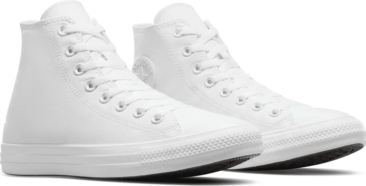 Nike Men's Chuck Taylor All Star Canvas Shoes in White | 1U646F-137 - Image 5