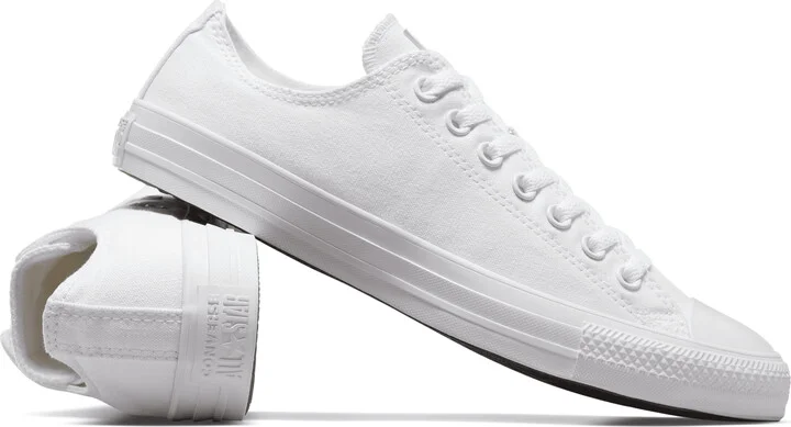 Nike Men's Chuck Taylor All Star Canvas Shoes in White | 1U647F-137 - Image 7