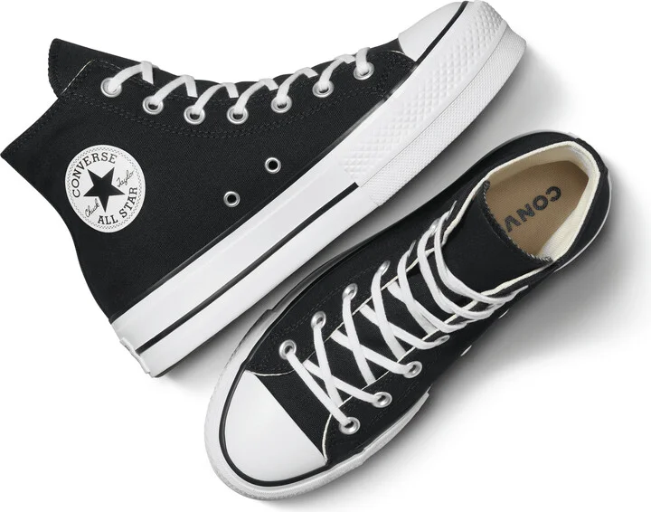 Nike Men's Chuck Taylor All Star Lift Platform Canvas Shoes in Black | 560845F-001 - Image 4