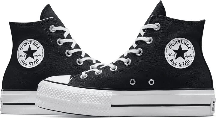 Nike Men's Chuck Taylor All Star Lift Platform Canvas Shoes in Black | 560845F-001 - Image 7