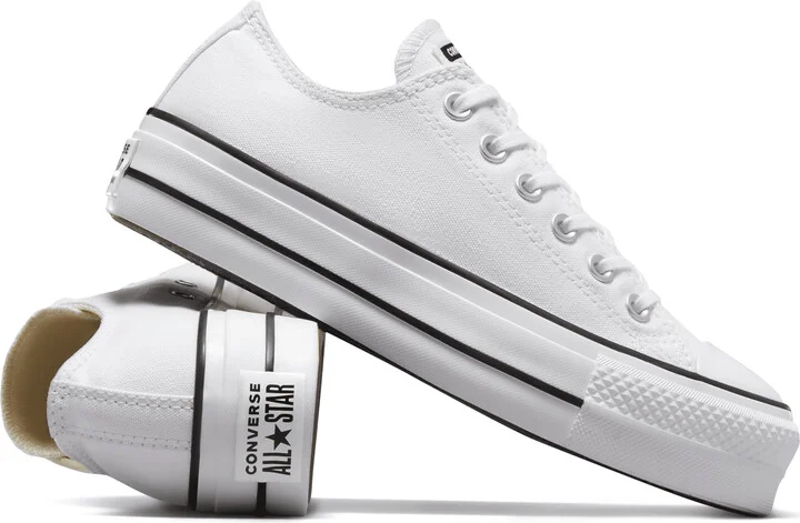 Nike Men's Chuck Taylor All Star Lift Platform Canvas Shoes in White | 560251F-102 - Image 7