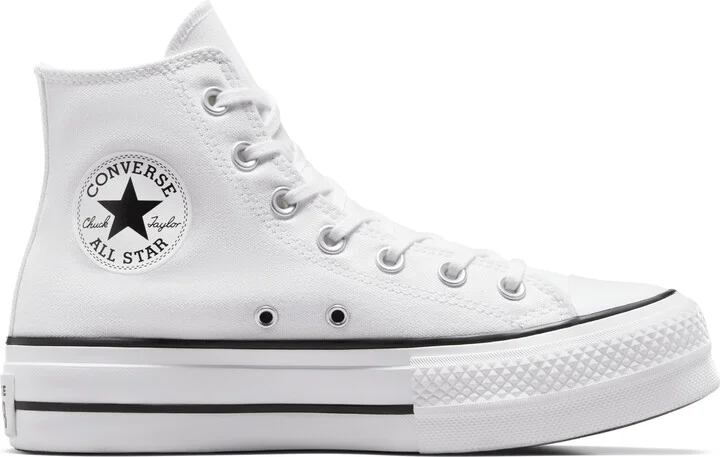 Nike Men's Chuck Taylor All Star Lift Platform Canvas Shoes in White | 560846F-102 - Image 3