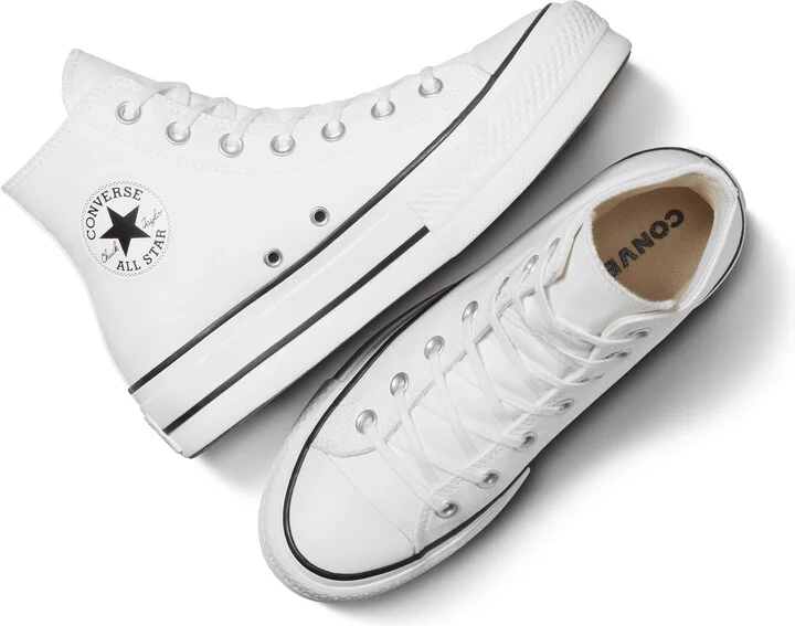Nike Men's Chuck Taylor All Star Lift Platform Canvas Shoes in White | 560846F-102 - Image 4