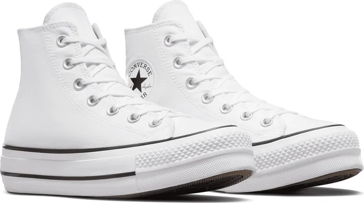 Nike Men's Chuck Taylor All Star Lift Platform Canvas Shoes in White | 560846F-102 - Image 5