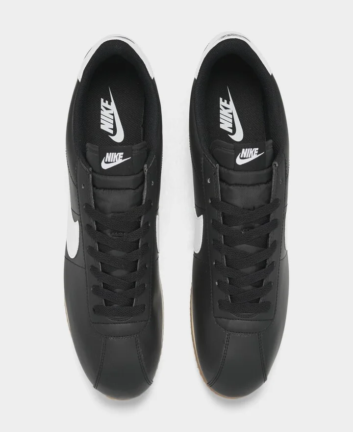 Nike Men's Cortez Classic Leather Casual Sneakers from Finish Line - Black, White - Image 6