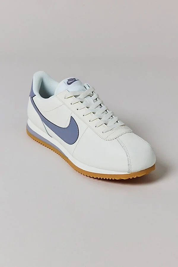 Nike Men's Cortez Leather Sneaker in White/Varsity Blue/Varsity Red - Image 7