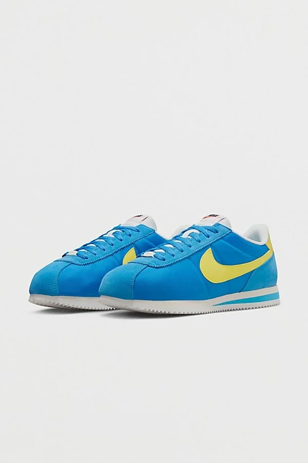 Nike Men's Cortez Textile Sneaker in Monarch/Sail Muslin - Image 3