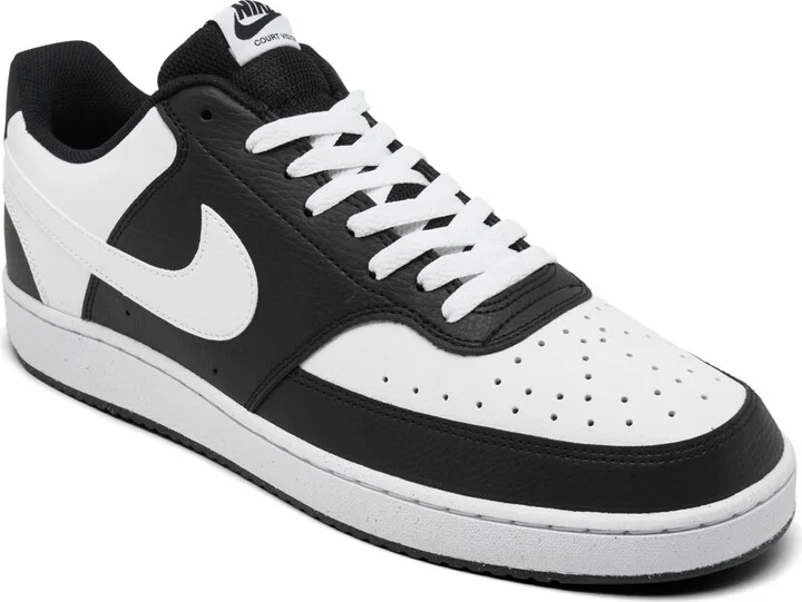 Nike Men's Court Vision Low Casual Sneakers from Finish Line - Black/White