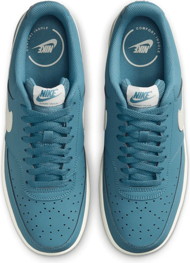 Nike Men's Court Vision Low Premium Shoes in Blue | HM9429-001 - Image 4