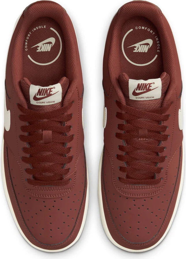 Nike Men's Court Vision Low Premium Shoes in Brown | HM9429-200 - Image 4