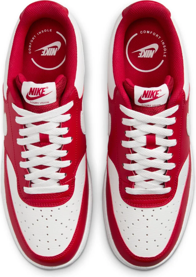 Nike Men's Court Vision Low Shoes in Red | HM9862-600 - Image 4