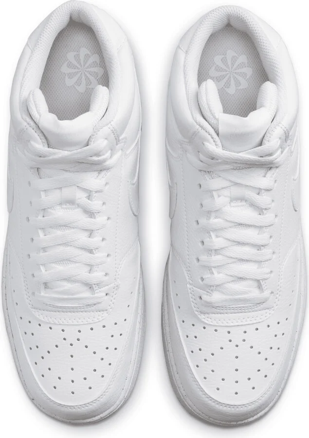 Nike Men's Court Vision Mid Next Nature Shoes in White | DN3577-100 - Image 4
