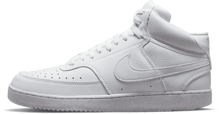 Nike Men's Court Vision Mid Next Nature Shoes in White | DN3577-100