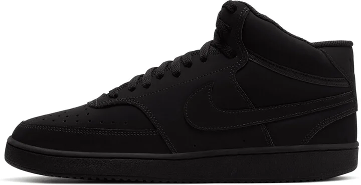 Nike Men's Court Vision Mid Shoes in Black | CU6620-001