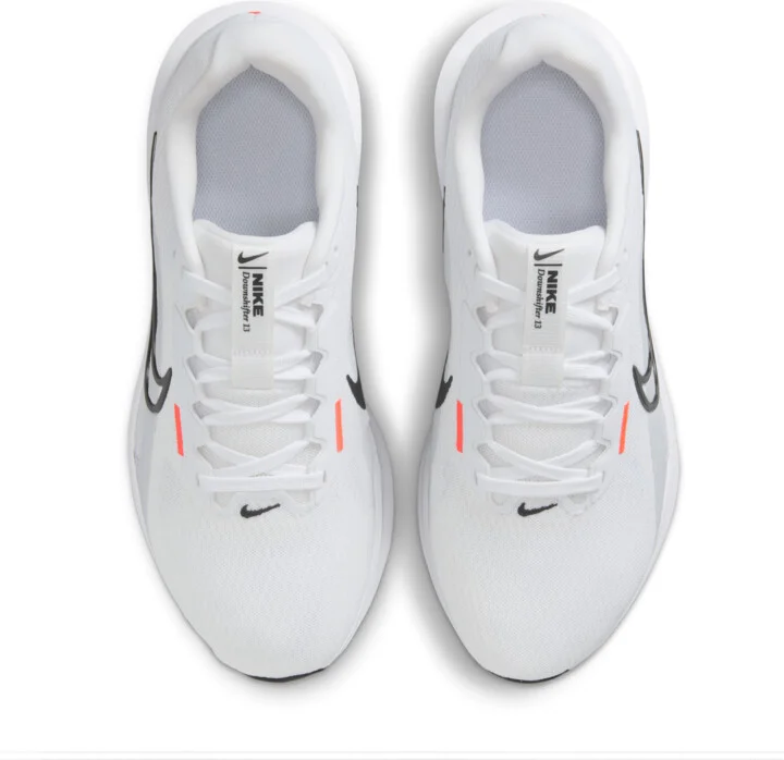 Nike Men's Downshifter 13 Road Running Shoes (Extra Wide) in White | FJ1284-100 - Image 4