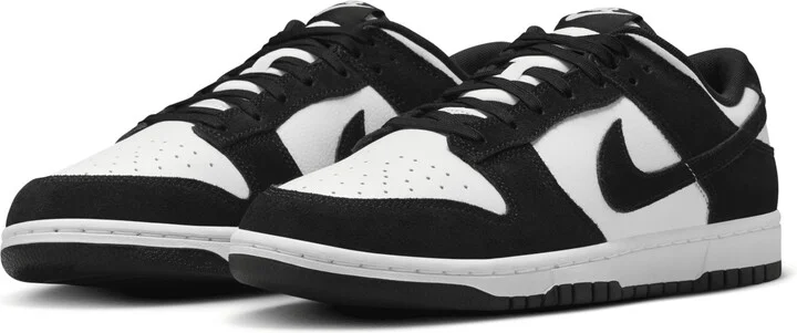 Nike Men's Dunk Low Retro SE Leather/Suede Shoes in White | FQ8249-100 - Image 5