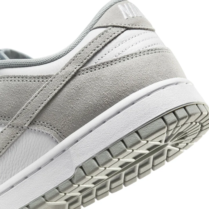 Nike Men's Dunk Low Retro SE Leather/Suede Shoes in White | FQ8249-101 - Image 8