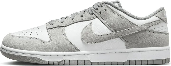 Nike Men's Dunk Low Retro SE Leather/Suede Shoes in White | FQ8249-101