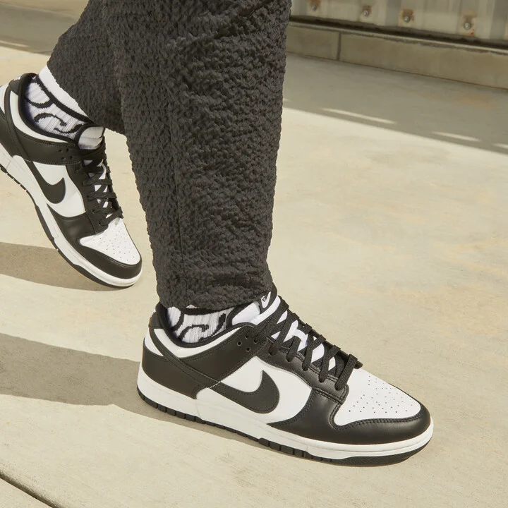 Nike Men's Dunk Low Retro Shoes in White | DD1391-100 - Image 2